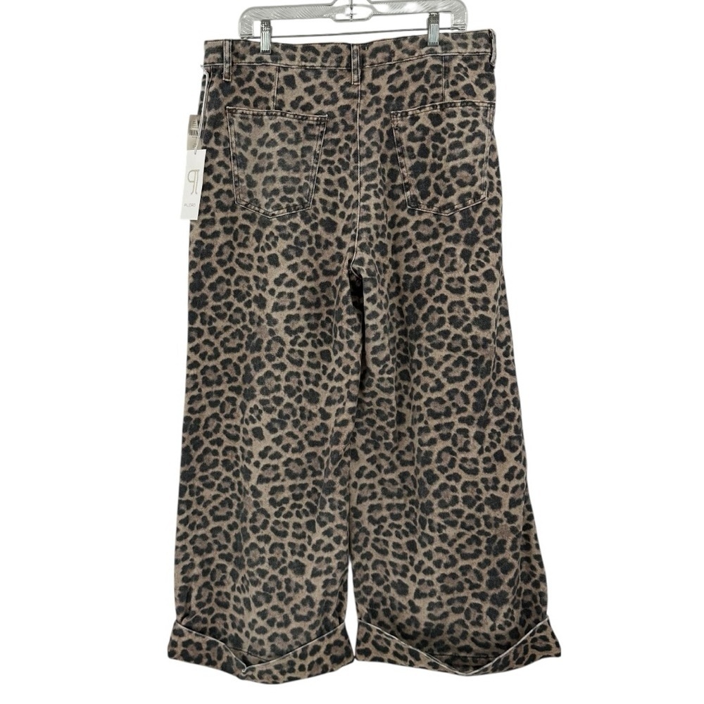 NEW Anthropologie Pilcro Leon Double Hem High-Rise Wide-Leg Cuffed Jeans Sz 32P - Picture 3 of 7